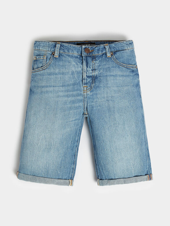Light blue denim shorts - 1