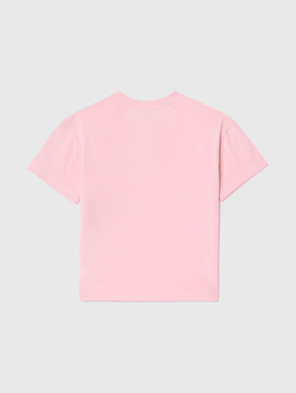 Pink t-shirt with flower detail - 1