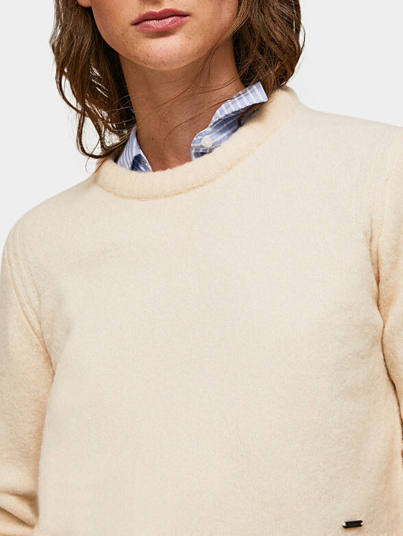 BONNIE cropped sweater with crew neck - 4
