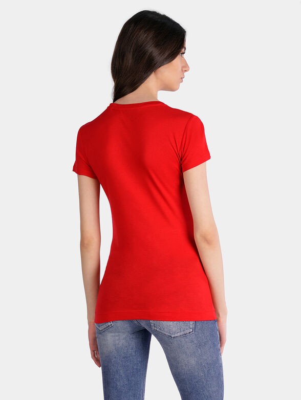 Red t-shirt with silver lettering - 2