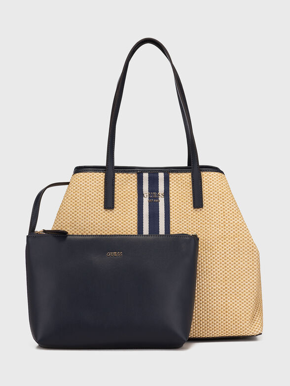 VIKKY tote bag with knitted texture - 2