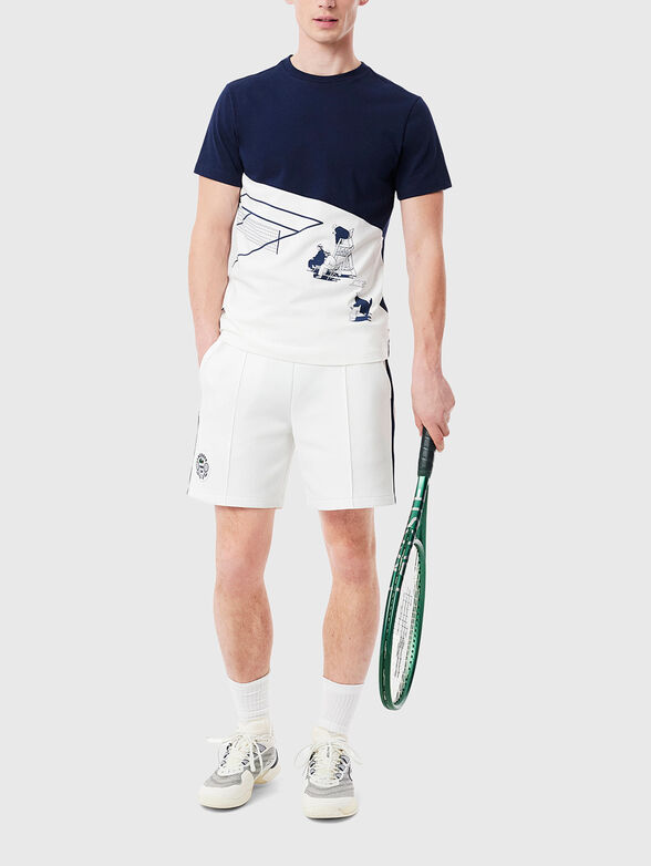 Shorts with accent stitching - 0