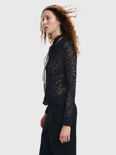 SAGA shirt with sheer effect - 3