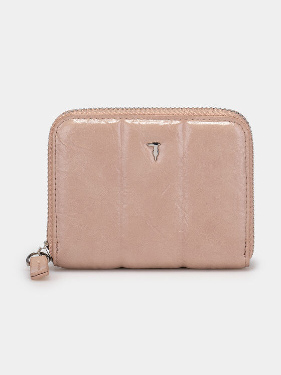 Μικρό πορτοφόλι με λογότυπο σε ροζ χρώμα - 1