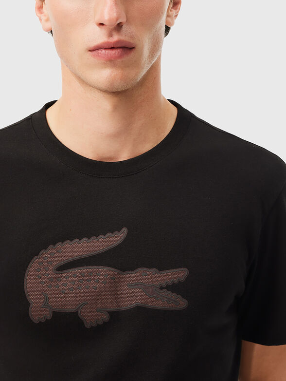 White T-shirt with contrasting logo print - 4