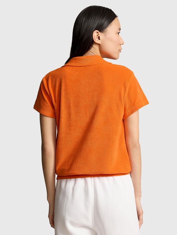 Orange plush polo shirt - 2