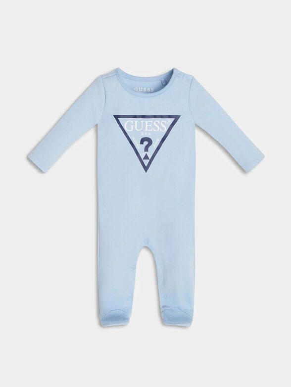 Blue overall with triangular logo print - 1