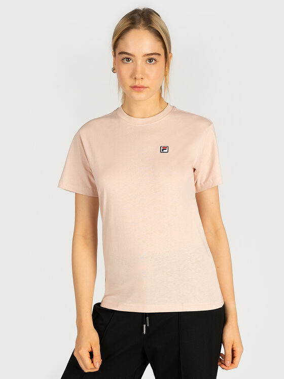 Cotton T-shirt in pink color - 1
