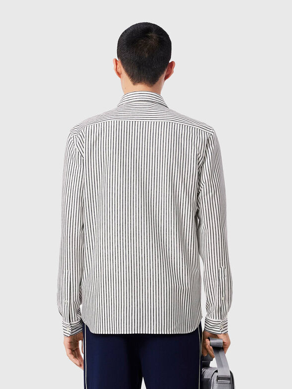 Long sleeved cotton shirt with logo embroidery - 2
