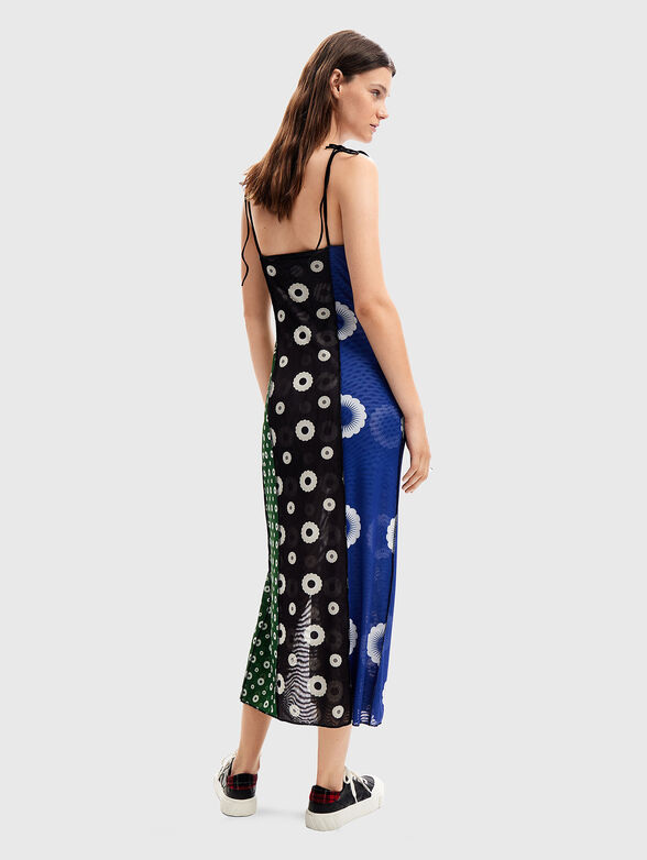 Midi dress with draped neckline - 2