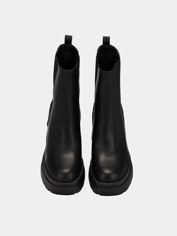 VANETA black ankle boots with elastic inserts - 6