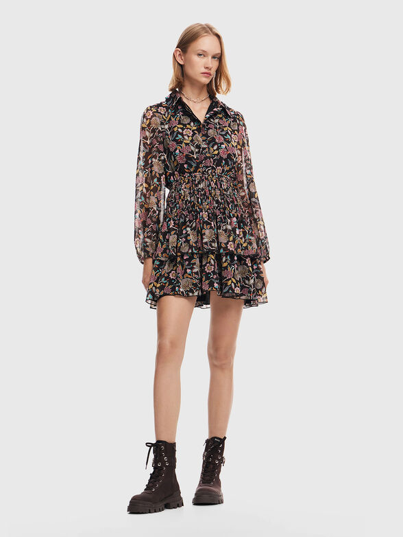 SANDALO mini dress with sheer effect - 0