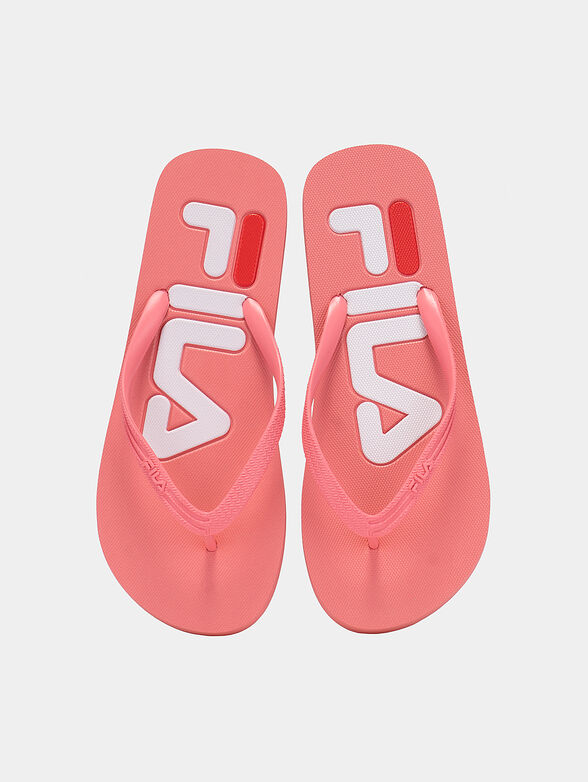 TROY black flip flops with contrasting logo - 6