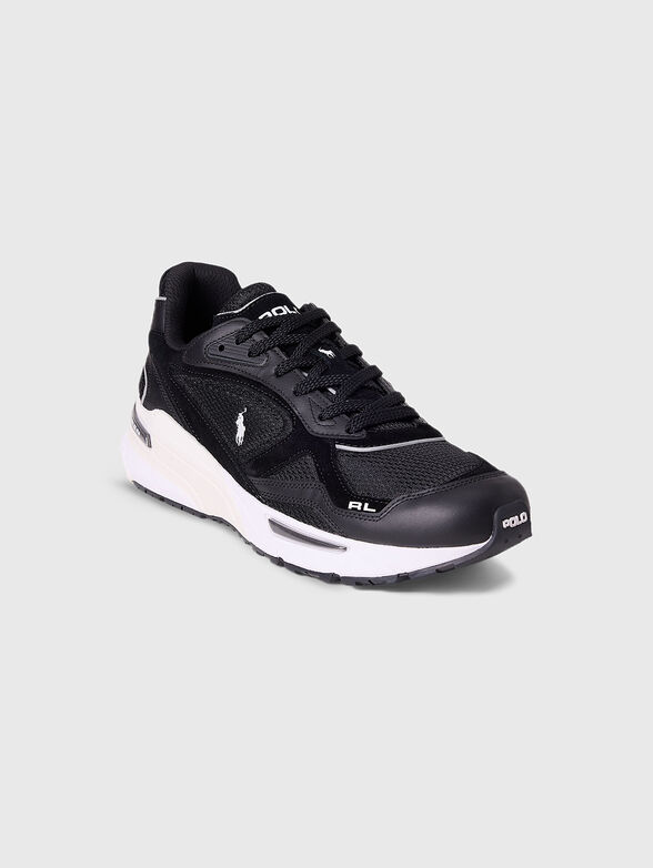 Sports shoes with mesh details and logo - 1