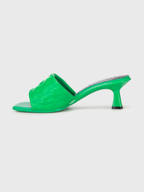 PANACHE leather heeled slippers - 4
