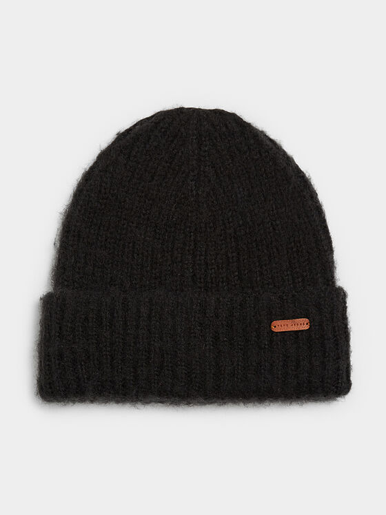 SARAH knitted black hat - 1