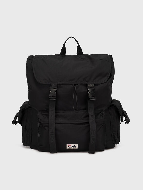 TROMSO black backpack with logo elements - 1
