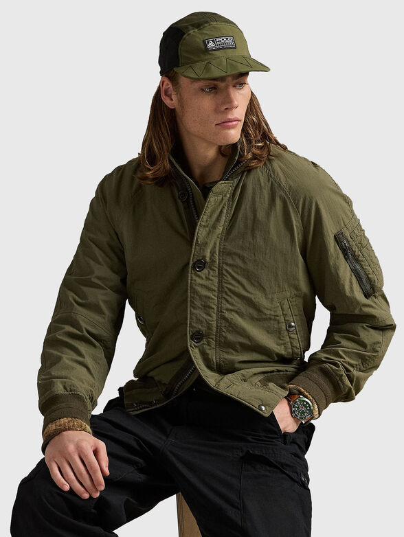 Bomber jacket in green color - 5