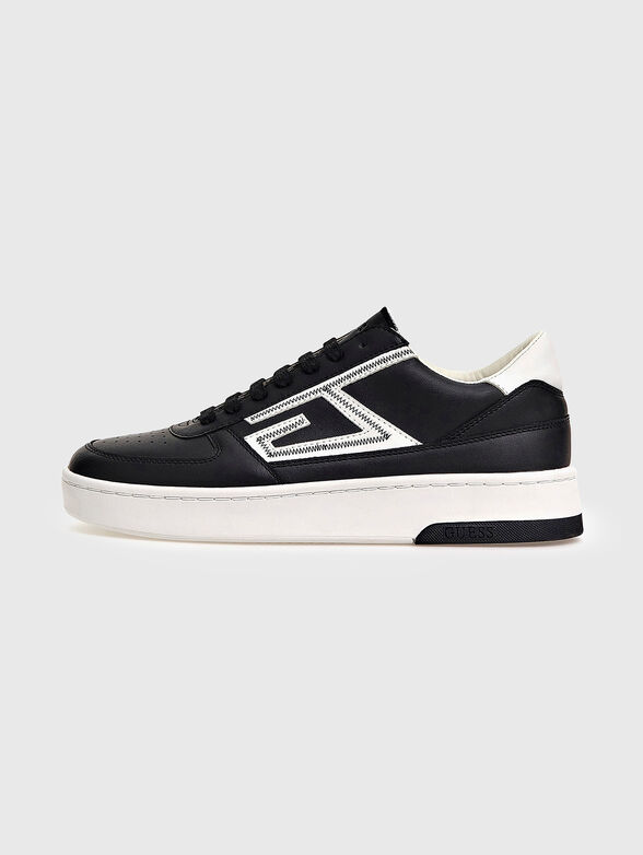 SILEA black sports shoes with contrasting inserts - 1