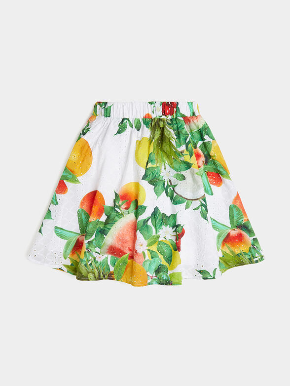 Skirt with tropical print - 2