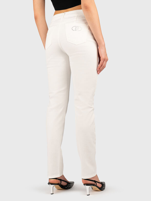 Jeans with logo rhinestones - 1