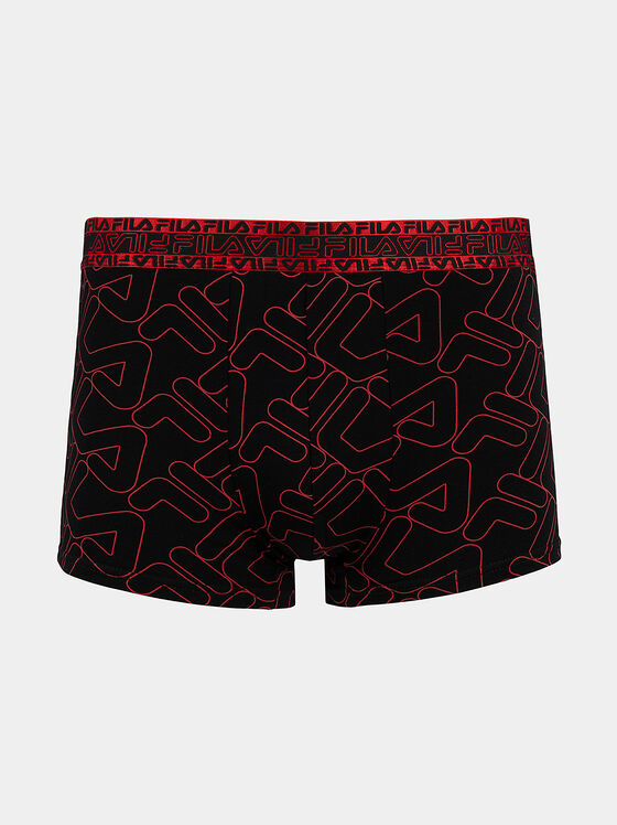 Trunks with blue logo prints - 1