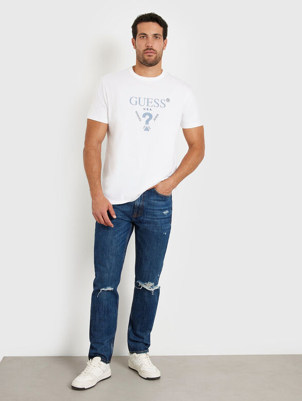 T-shirt in beige colour with triangular logo - 2