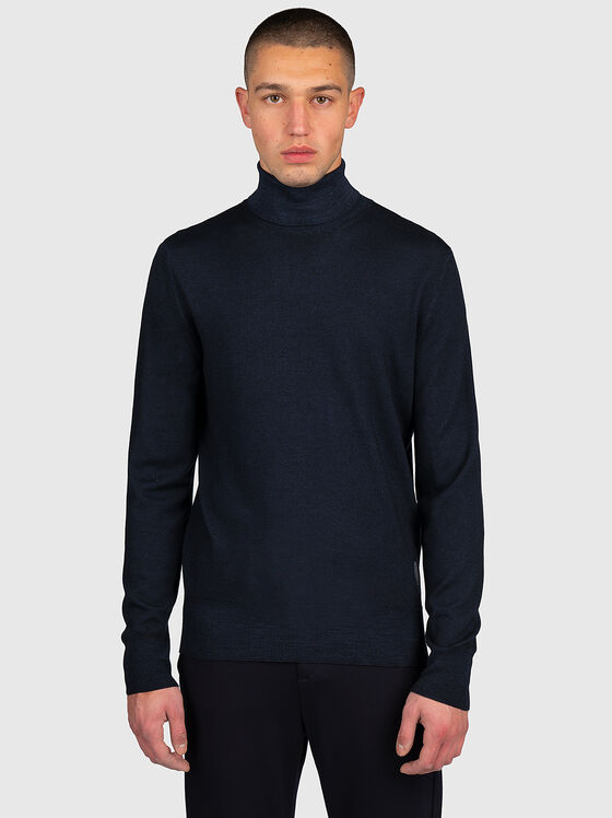 Wool sweater with turtleneck - 1