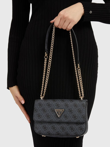 Brown crossbody bag with monogram logo motif - 3