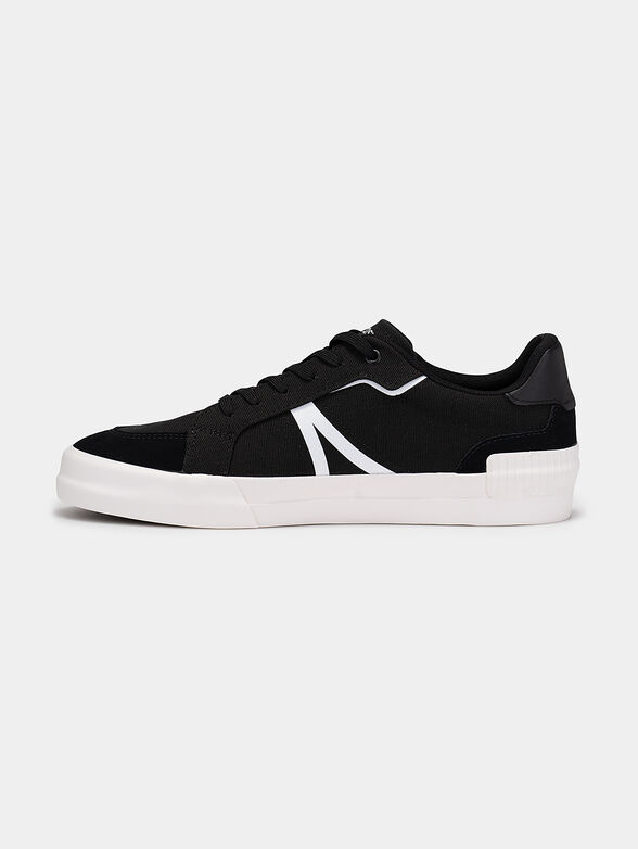 Black sneakers with laces and white accents - 4