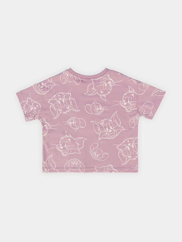 Pink T-shirt with TOM AND JERRY print - 2