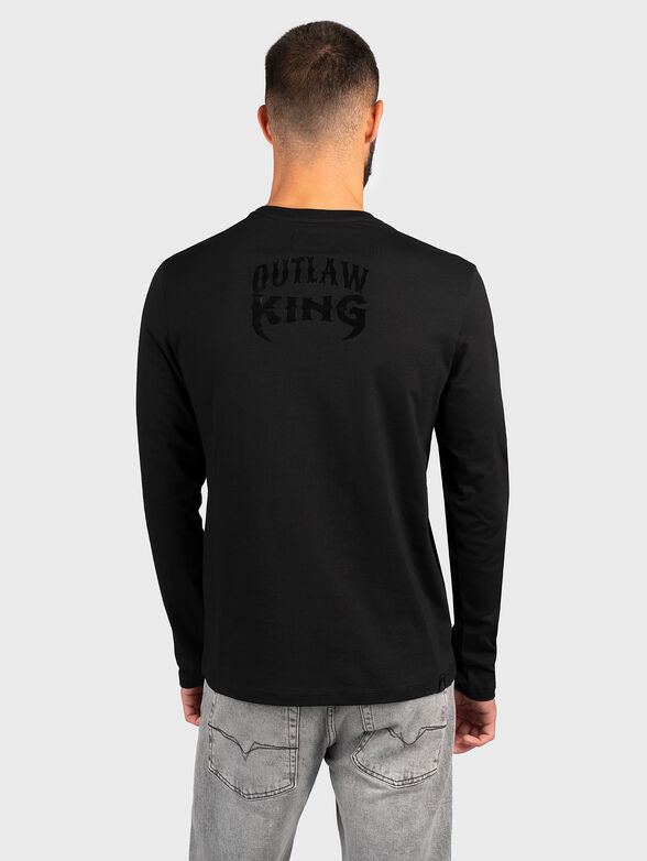 Long sleeve T-shirt in black  - 2