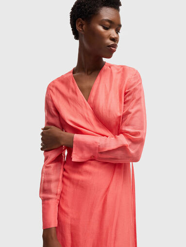 DOSALA midi dress in linen blend - 2