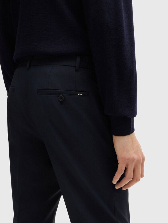 Trousers with crease in dark blue colour - 2