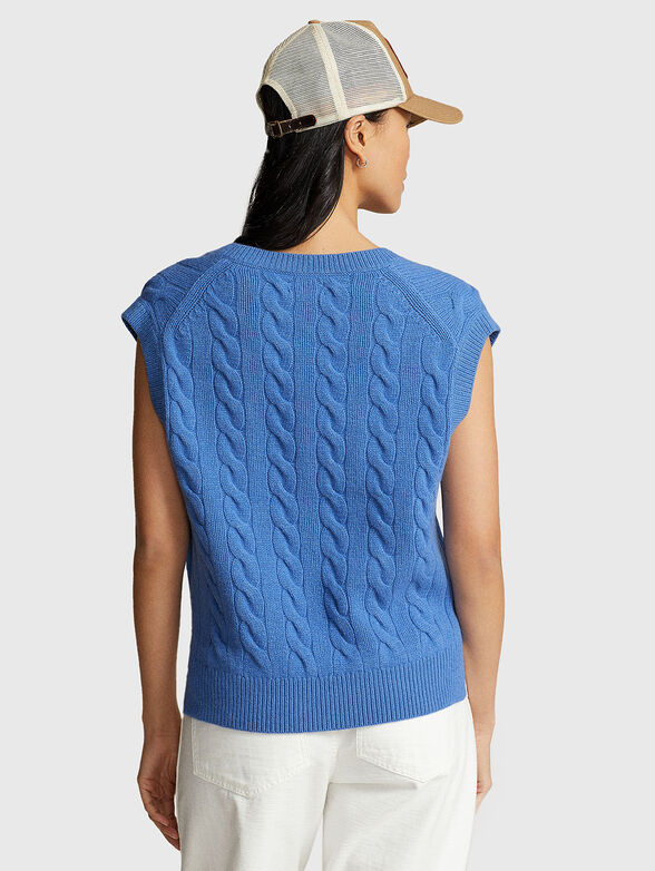 Sleeveless wool blend sweater - 2