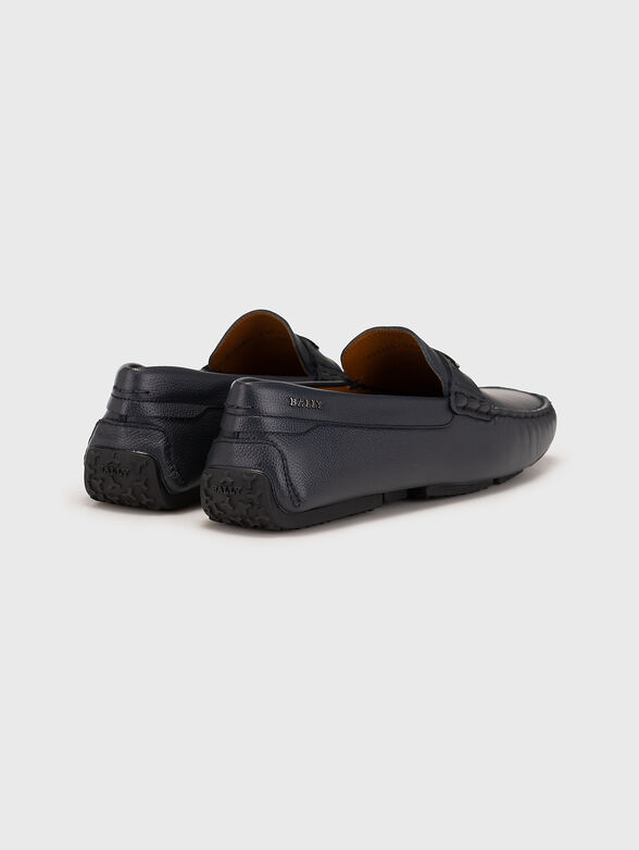 PIVIAL dark blue leather loafers - 2