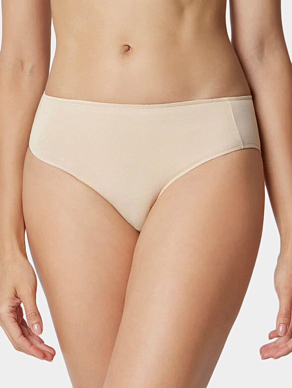 NEW COTONE RIMAGLIATO beige bikini with high waist - 1