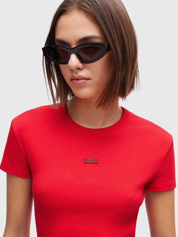 DELUISA cropped T-shirt in elastic ripstop - 4