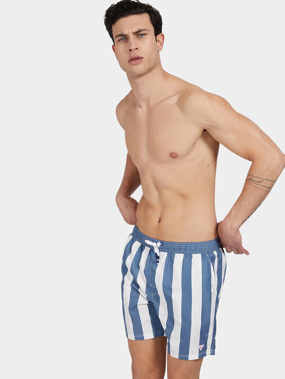 Striped beach shorts - 2