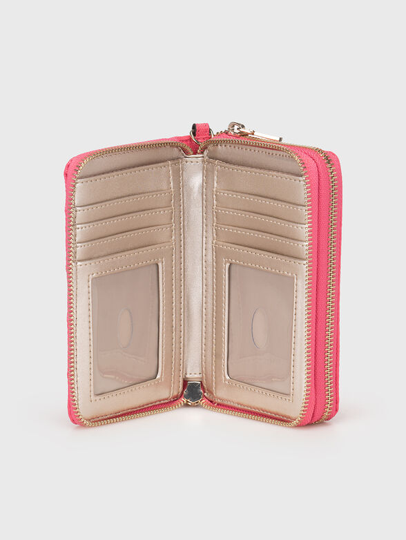 CADDIE wallet with quilted effect in beige color - 3