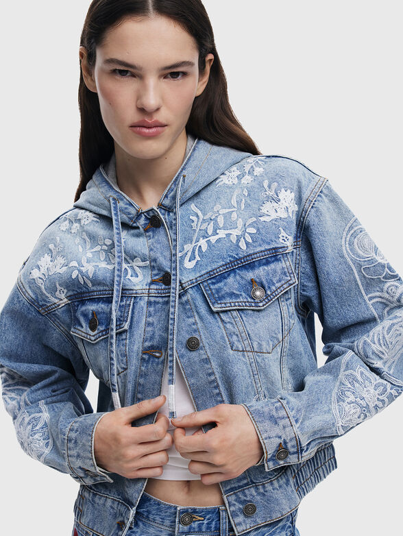 MONTREA denim jacket with hood - 6