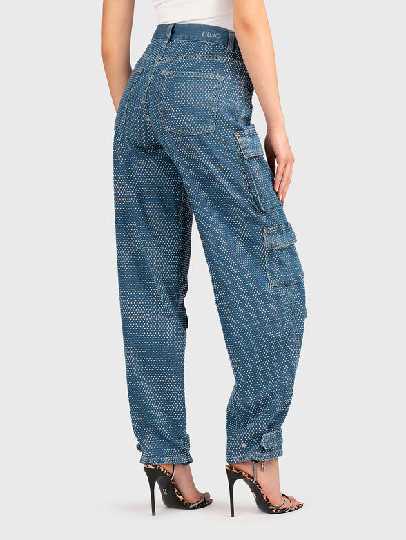 Cargo jeans with rhinestones - 2
