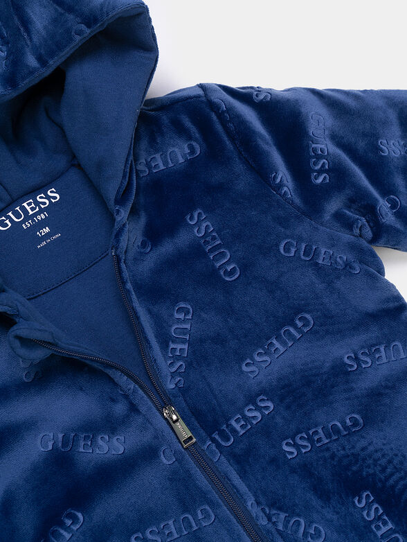 Overalls in blue color with zip - 3