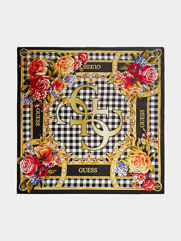 Silk blend scarf with floral print - 2