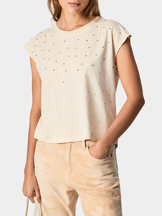 Μπλουζάκι CLARISSE σε λευκό χρώμα - 1