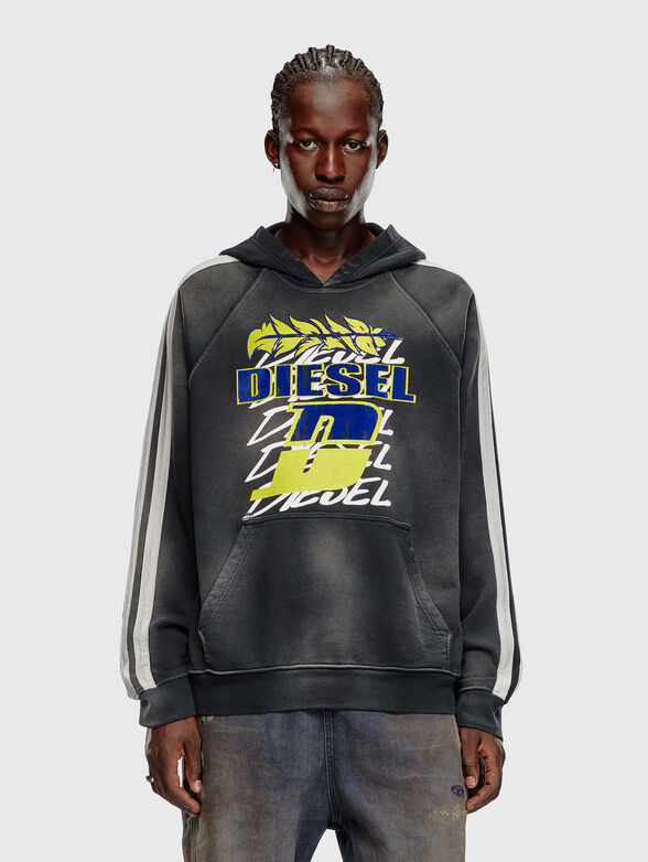 S-ROXT-HOOD-STRIPE sweatshirt with logo - 1