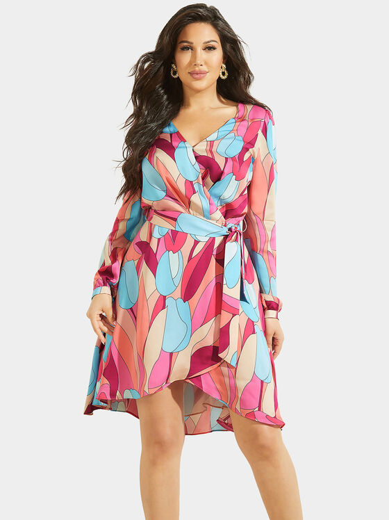 Φόρεμα με πολύχρωμη εκτύπωση - 1
