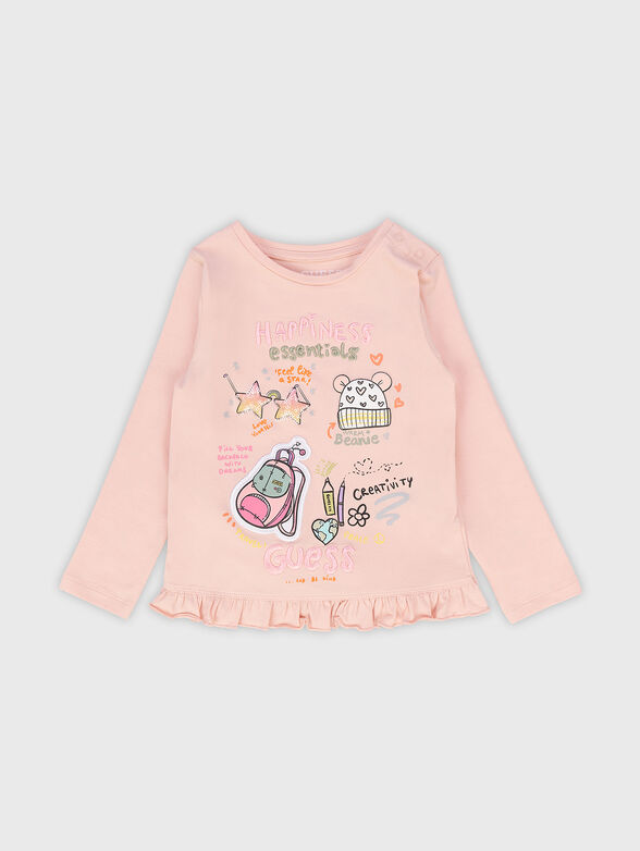 Pink blouse with print  - 1