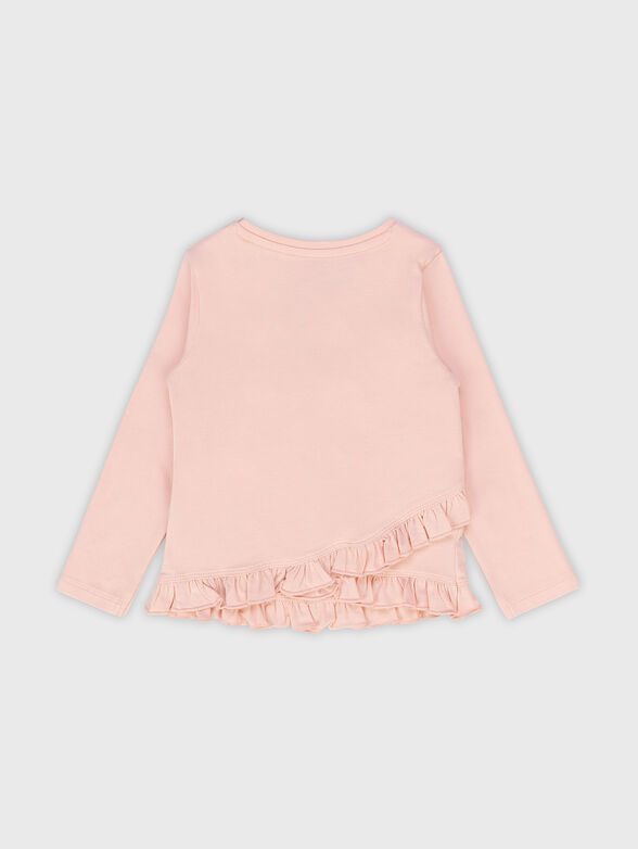 Pink blouse with print  - 4