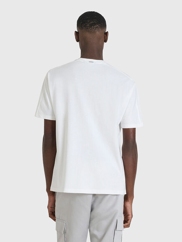 Cotton T-shirt with accent sleeves  - 1
